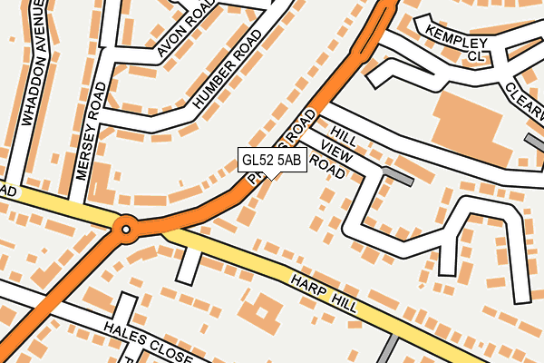 GL52 5AB map - OS OpenMap – Local (Ordnance Survey)