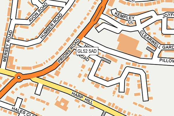 GL52 5AD map - OS OpenMap – Local (Ordnance Survey)