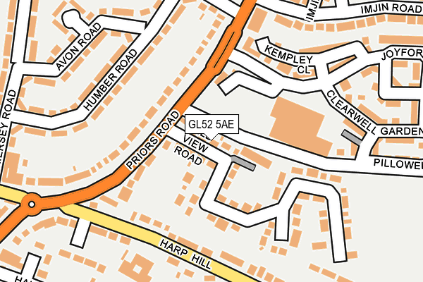 GL52 5AE map - OS OpenMap – Local (Ordnance Survey)