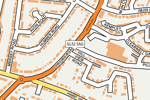 GL52 5AG map - OS OpenMap – Local (Ordnance Survey)