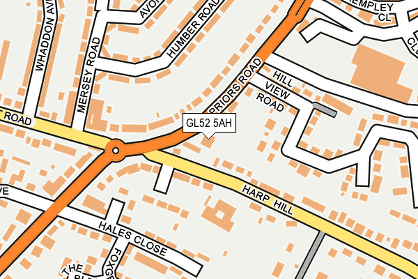 GL52 5AH map - OS OpenMap – Local (Ordnance Survey)