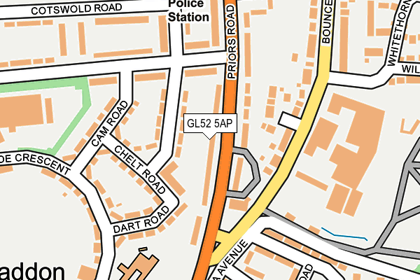 GL52 5AP map - OS OpenMap – Local (Ordnance Survey)