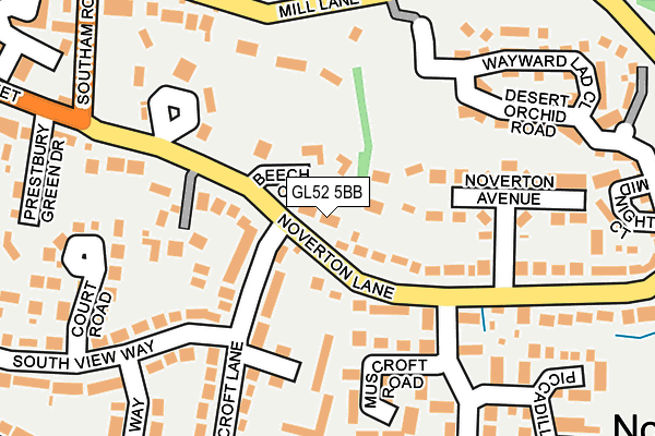 GL52 5BB map - OS OpenMap – Local (Ordnance Survey)