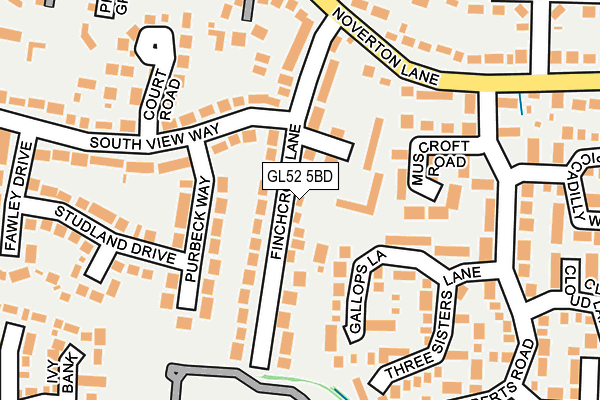 GL52 5BD map - OS OpenMap – Local (Ordnance Survey)