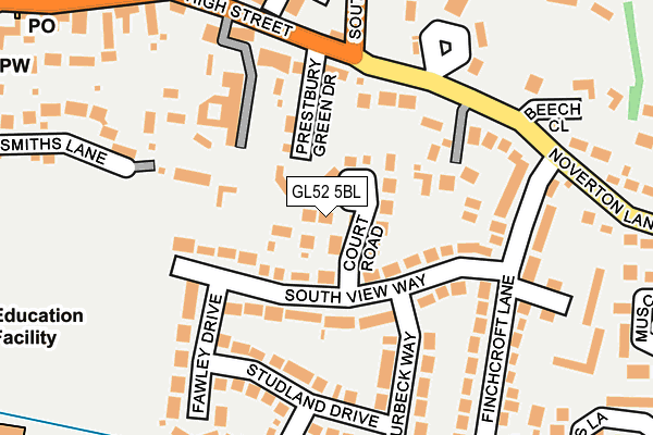 GL52 5BL map - OS OpenMap – Local (Ordnance Survey)