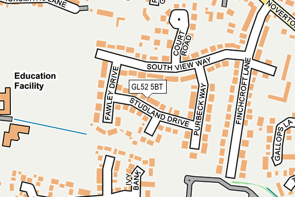 GL52 5BT map - OS OpenMap – Local (Ordnance Survey)