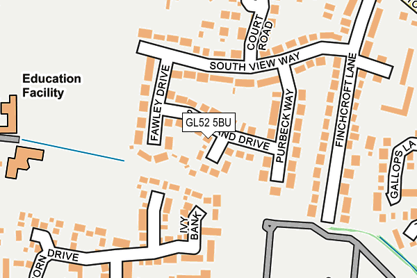 GL52 5BU map - OS OpenMap – Local (Ordnance Survey)