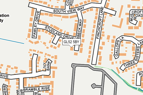 GL52 5BY map - OS OpenMap – Local (Ordnance Survey)