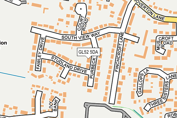 GL52 5DA map - OS OpenMap – Local (Ordnance Survey)