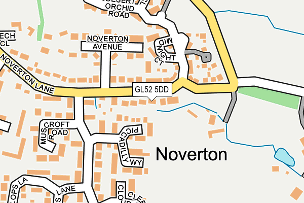 GL52 5DD map - OS OpenMap – Local (Ordnance Survey)