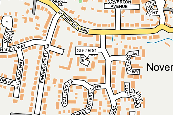 GL52 5DG map - OS OpenMap – Local (Ordnance Survey)