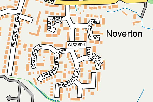 GL52 5DH map - OS OpenMap – Local (Ordnance Survey)