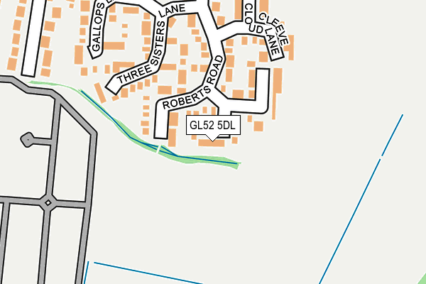GL52 5DL map - OS OpenMap – Local (Ordnance Survey)