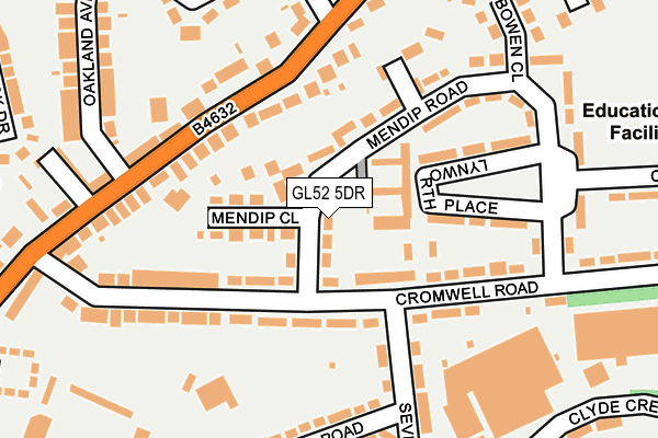 GL52 5DR map - OS OpenMap – Local (Ordnance Survey)