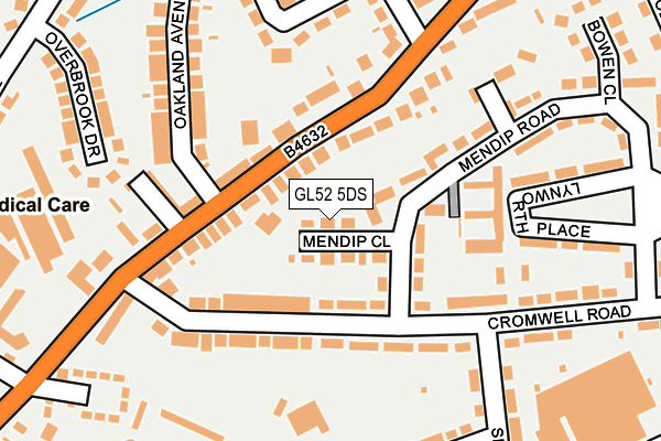 GL52 5DS map - OS OpenMap – Local (Ordnance Survey)