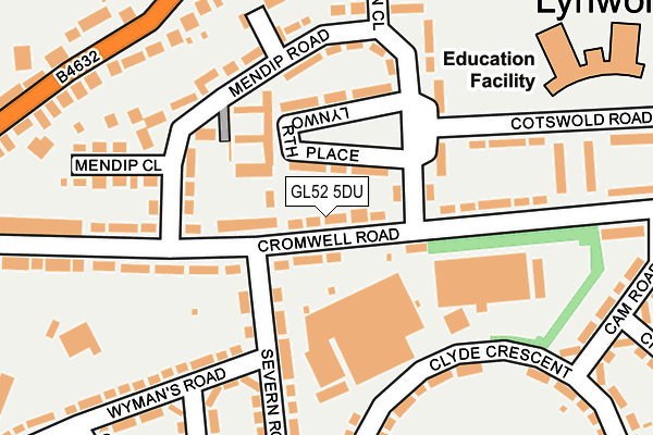 GL52 5DU map - OS OpenMap – Local (Ordnance Survey)