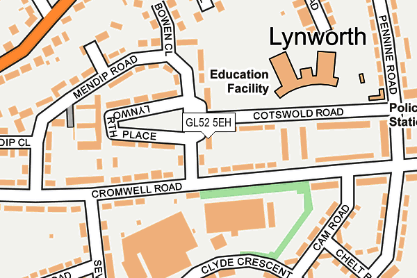 GL52 5EH map - OS OpenMap – Local (Ordnance Survey)