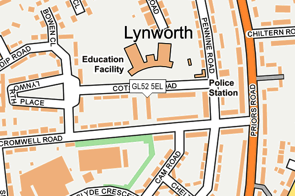 GL52 5EL map - OS OpenMap – Local (Ordnance Survey)