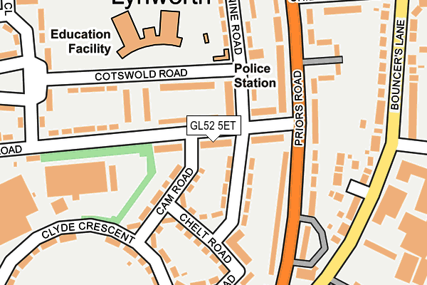 GL52 5ET map - OS OpenMap – Local (Ordnance Survey)