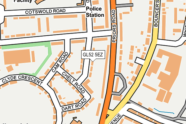 GL52 5EZ map - OS OpenMap – Local (Ordnance Survey)