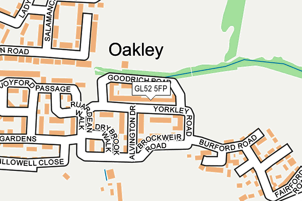 GL52 5FP map - OS OpenMap – Local (Ordnance Survey)