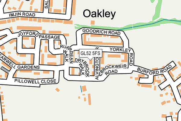 GL52 5FS map - OS OpenMap – Local (Ordnance Survey)