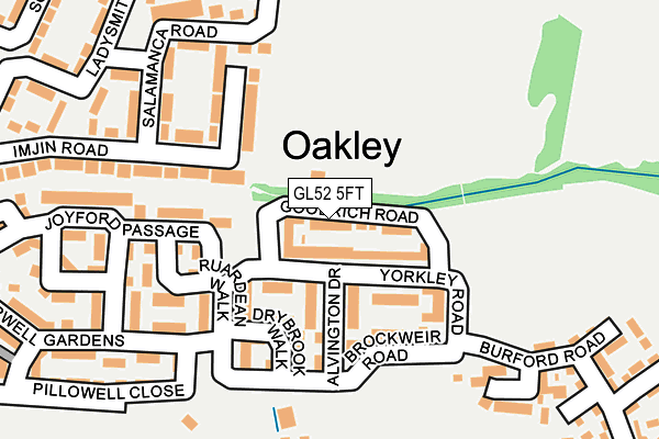 GL52 5FT map - OS OpenMap – Local (Ordnance Survey)