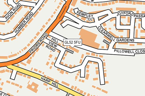 GL52 5FU map - OS OpenMap – Local (Ordnance Survey)