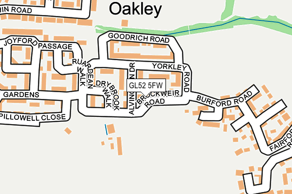 GL52 5FW map - OS OpenMap – Local (Ordnance Survey)