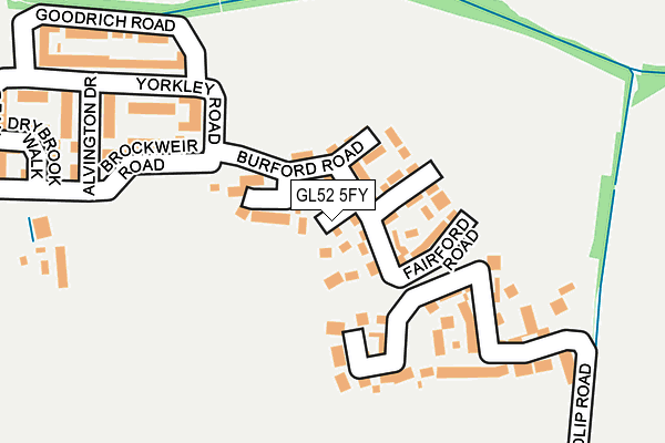 GL52 5FY map - OS OpenMap – Local (Ordnance Survey)