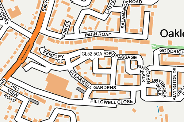 GL52 5GA map - OS OpenMap – Local (Ordnance Survey)