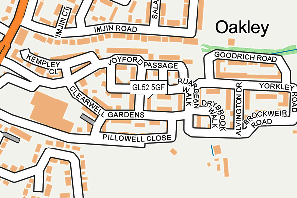 GL52 5GF map - OS OpenMap – Local (Ordnance Survey)