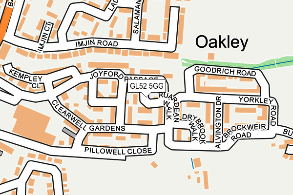 GL52 5GG map - OS OpenMap – Local (Ordnance Survey)