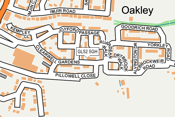 GL52 5GH map - OS OpenMap – Local (Ordnance Survey)