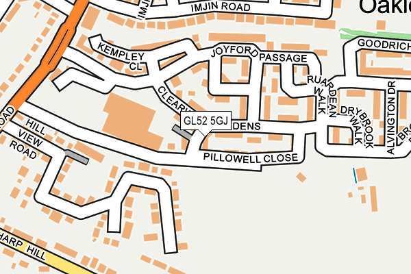 GL52 5GJ map - OS OpenMap – Local (Ordnance Survey)