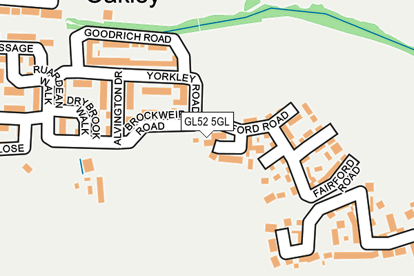 GL52 5GL map - OS OpenMap – Local (Ordnance Survey)