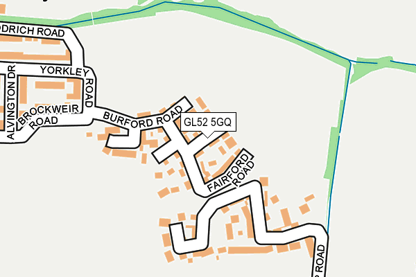 GL52 5GQ map - OS OpenMap – Local (Ordnance Survey)