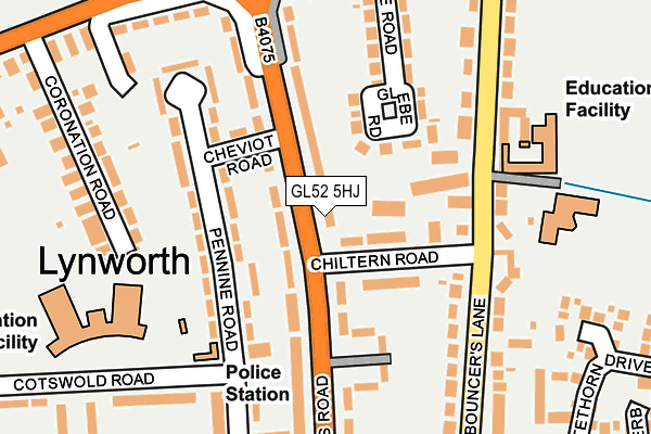 GL52 5HJ map - OS OpenMap – Local (Ordnance Survey)