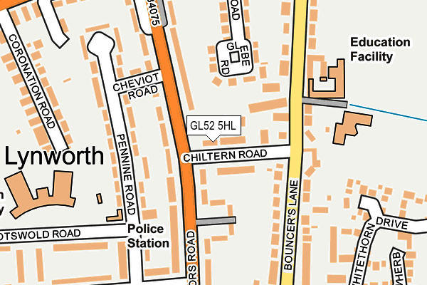 GL52 5HL map - OS OpenMap – Local (Ordnance Survey)