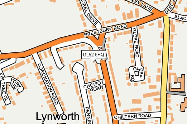 GL52 5HQ map - OS OpenMap – Local (Ordnance Survey)