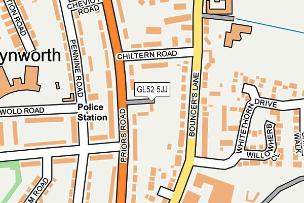 GL52 5JJ map - OS OpenMap – Local (Ordnance Survey)