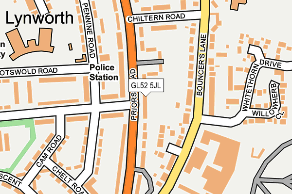 GL52 5JL map - OS OpenMap – Local (Ordnance Survey)