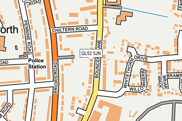 GL52 5JN map - OS OpenMap – Local (Ordnance Survey)