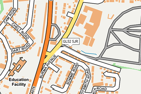 GL52 5JR map - OS OpenMap – Local (Ordnance Survey)