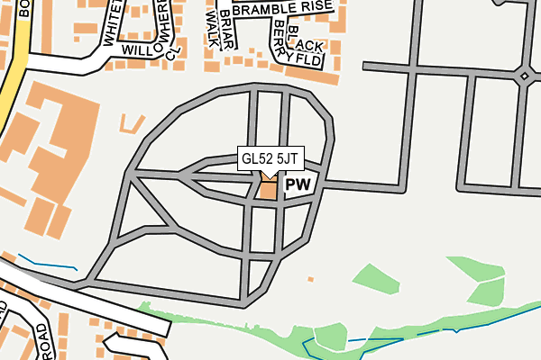 GL52 5JT map - OS OpenMap – Local (Ordnance Survey)