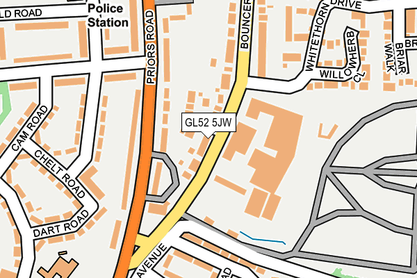 GL52 5JW map - OS OpenMap – Local (Ordnance Survey)