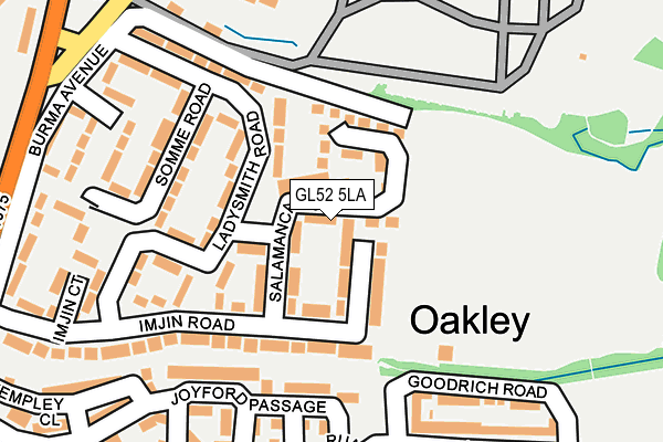 GL52 5LA map - OS OpenMap – Local (Ordnance Survey)