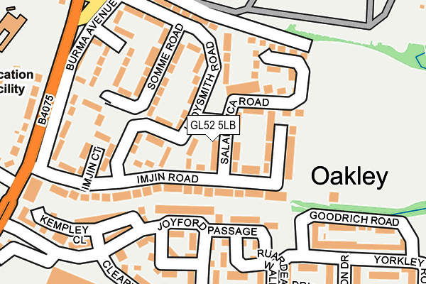 GL52 5LB map - OS OpenMap – Local (Ordnance Survey)