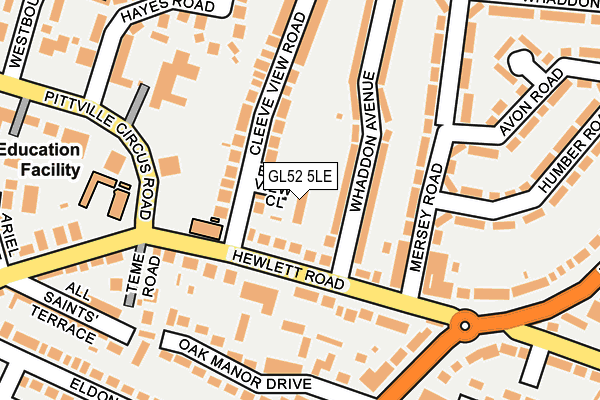 GL52 5LE map - OS OpenMap – Local (Ordnance Survey)