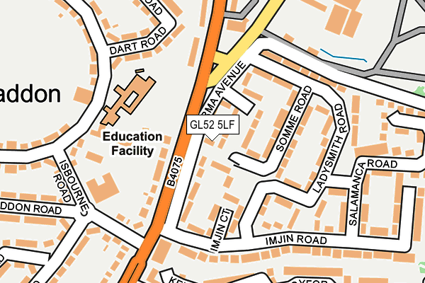 GL52 5LF map - OS OpenMap – Local (Ordnance Survey)